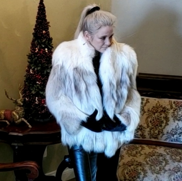 Exquisite Marble Fox Fur Coat sz Med/Lg - Picture 11 of 17